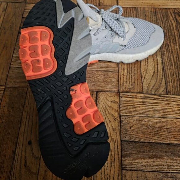 Adidas Nite Jogger Grey Red 3M Boost Ultra Run Shoes Mens 11-size - Picture 2 of 6